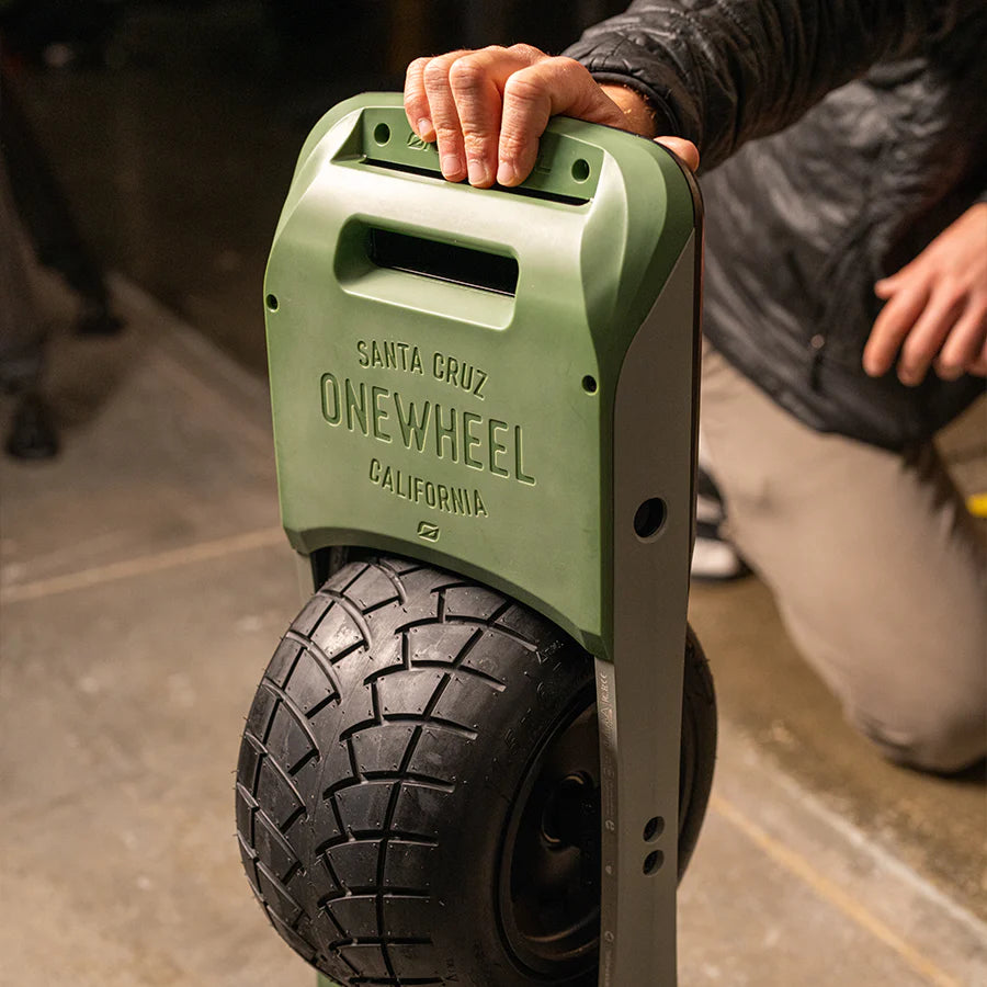 Onewheel GT Freeride Bumpers Green on Board