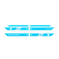 Hot Blue Rail Guards for Onewheel XR